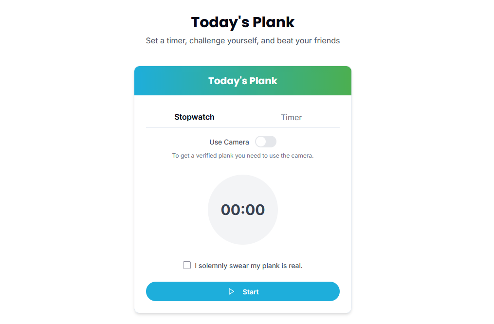 Rank A Plank - Hackathon Project (48h) gallery 2